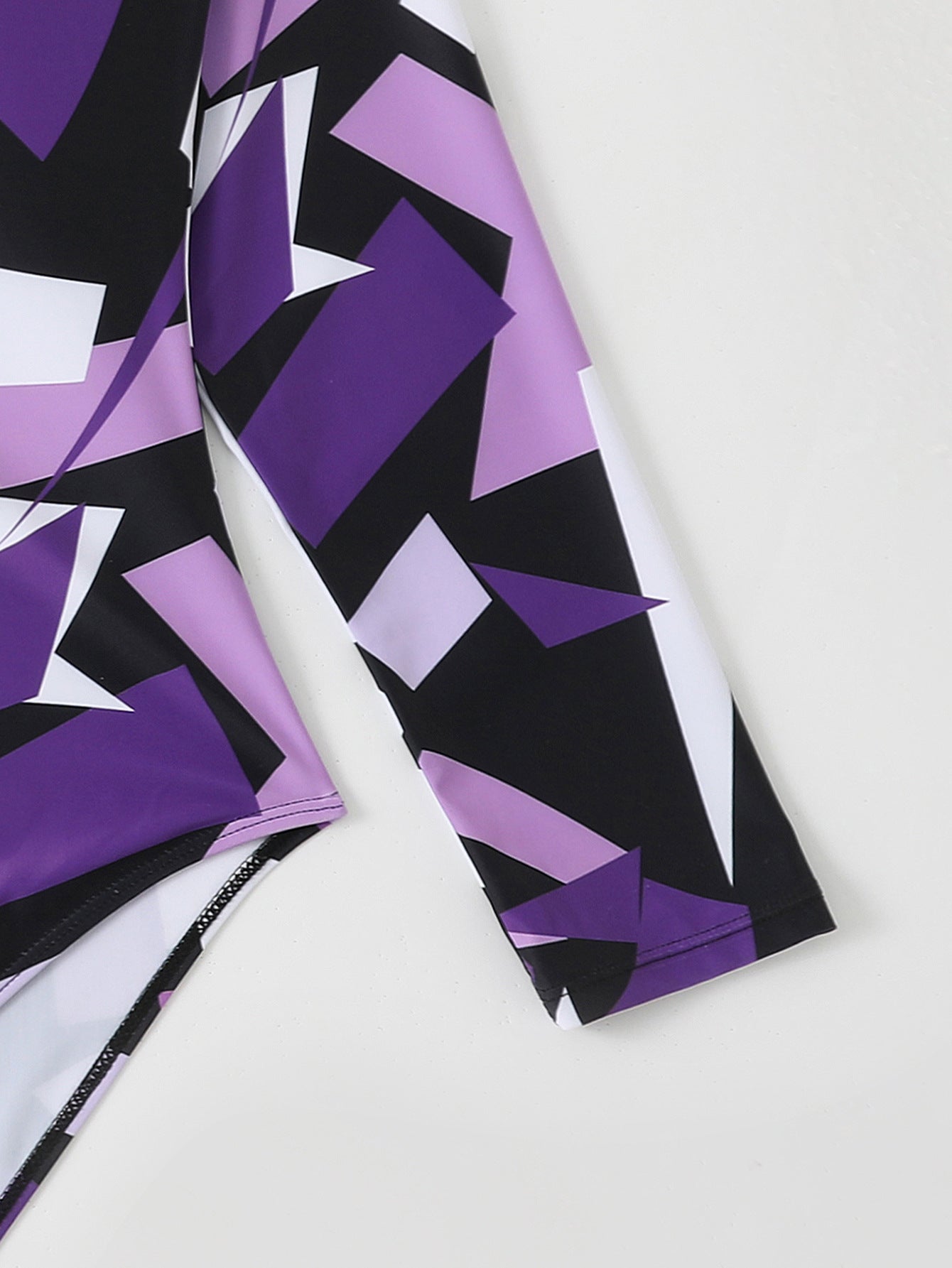 Women's Printed Long Sleeve Zip-Up One-Piece Swimsuit