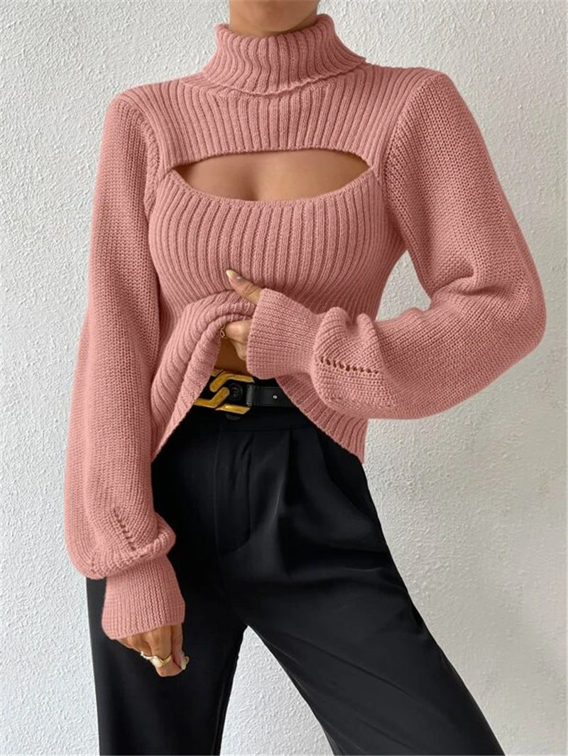 Sexy High Neck Knitted Sweaters