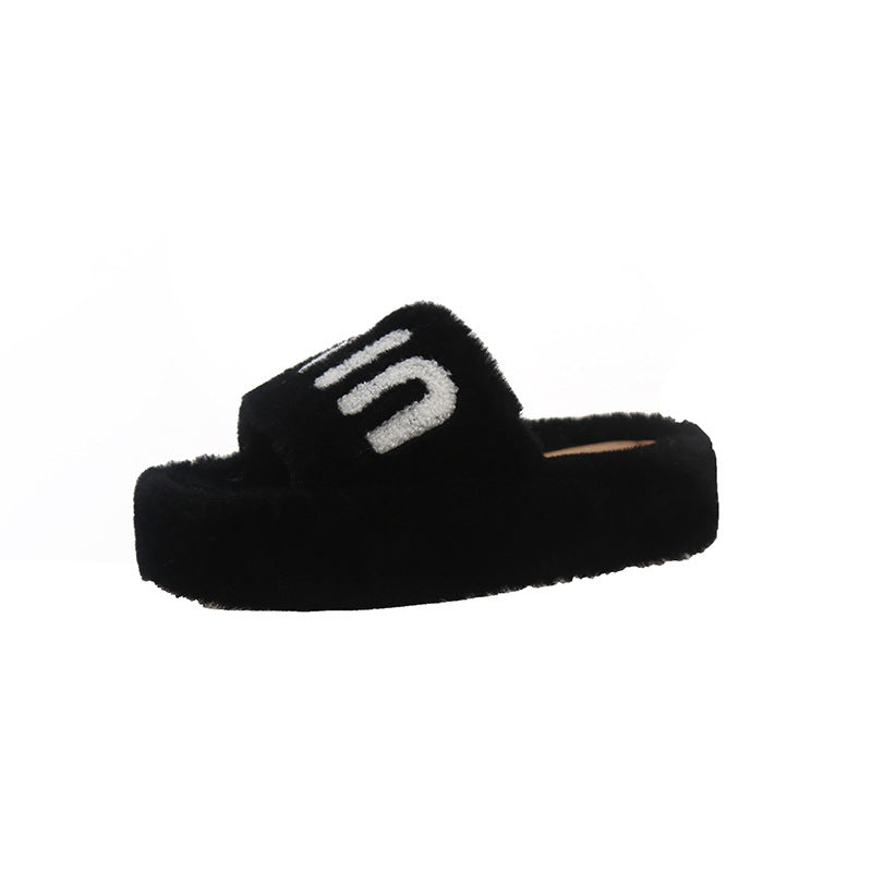 Fashion Women Winter Platform Slippers