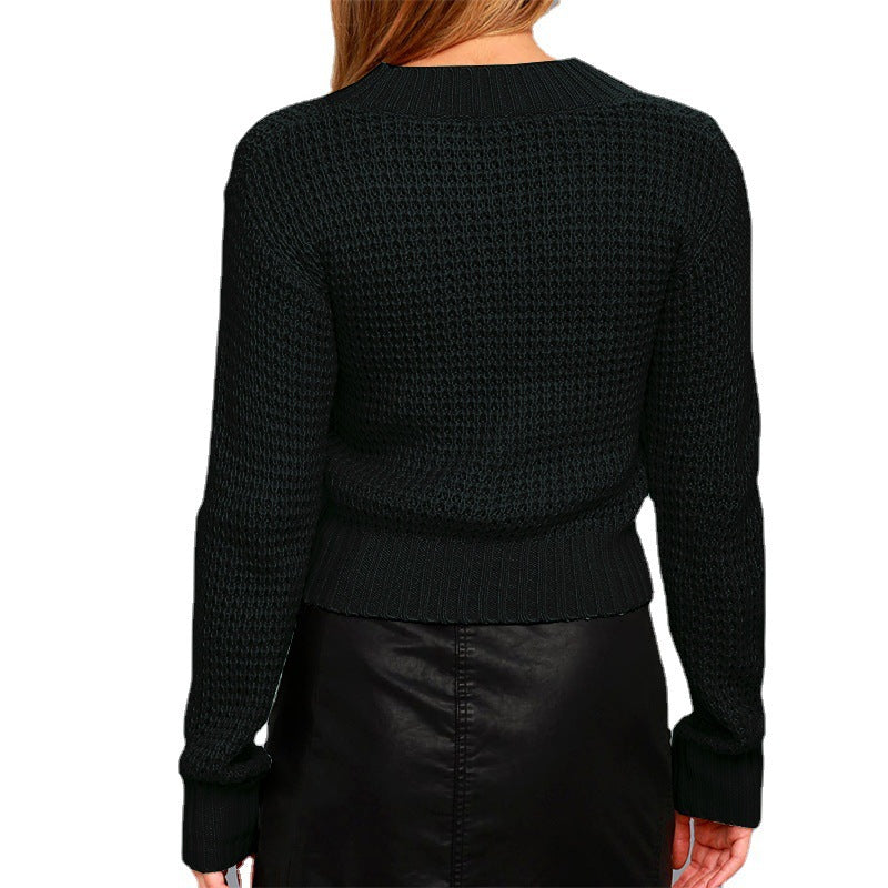 Fashion Round Neck Knitted Pullover Sweaters