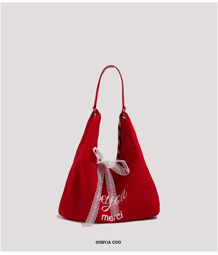 Double Sided Striped Canvas Tote Bag