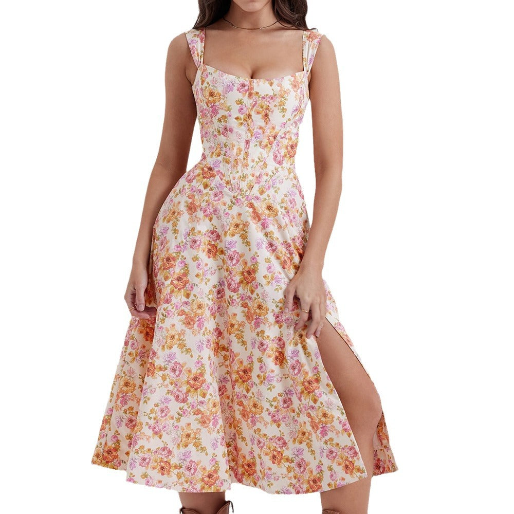 Floral Wrap Slit Dress – Feminine, Flattering & Fashionable