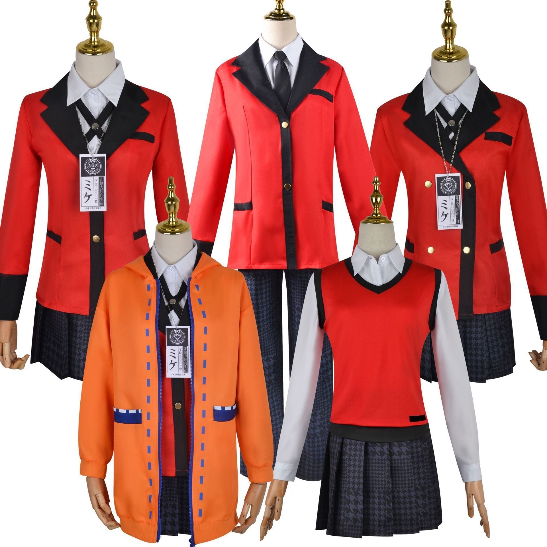 Kakegurui Cosplay Costume - Yumeko Jabami & Tōbari Luna School Uniform with Badge