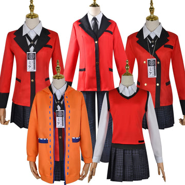 Kakegurui Cosplay Costume - Yumeko Jabami & Tōbari Luna School Uniform with Badge