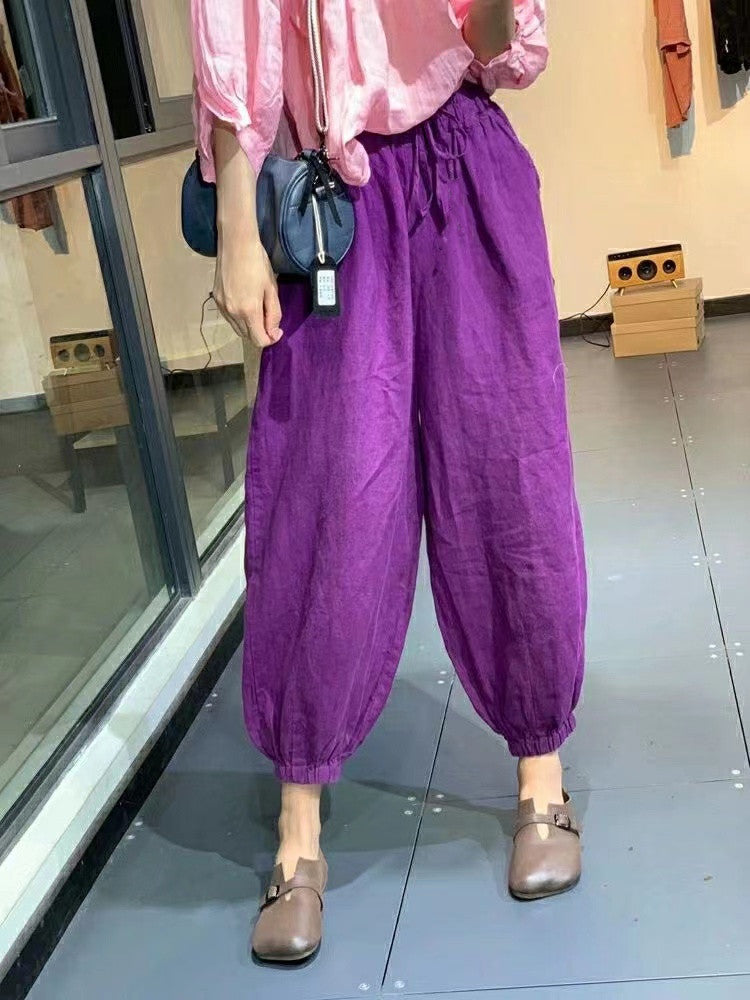 Women's Linen-Cotton Casual Pants
