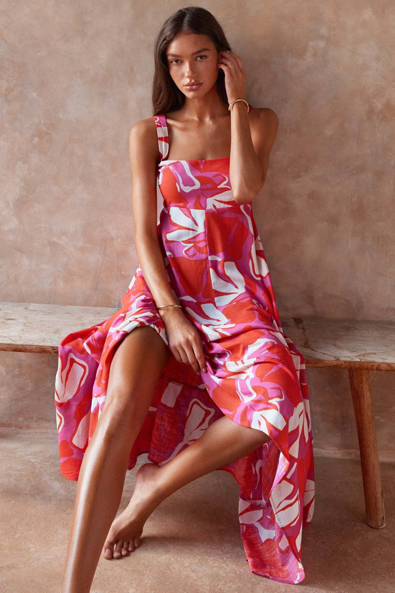 Casual Summer Floral Print Long Maxi Dresses