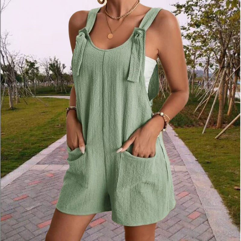 Women's Summer Fashion Jumpsuit – Stylish Sleeveless Overalls & Romper Shorts