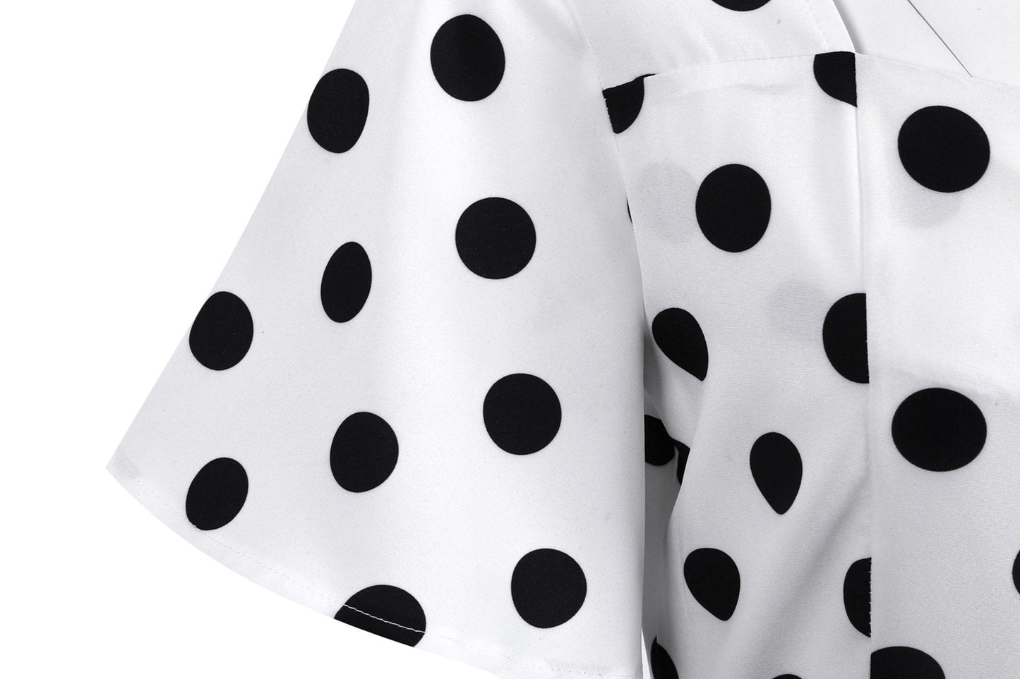 Retro Dot Print Short Sleeves Short Dresses-Vintage Dresses-Free Shipping at meselling99