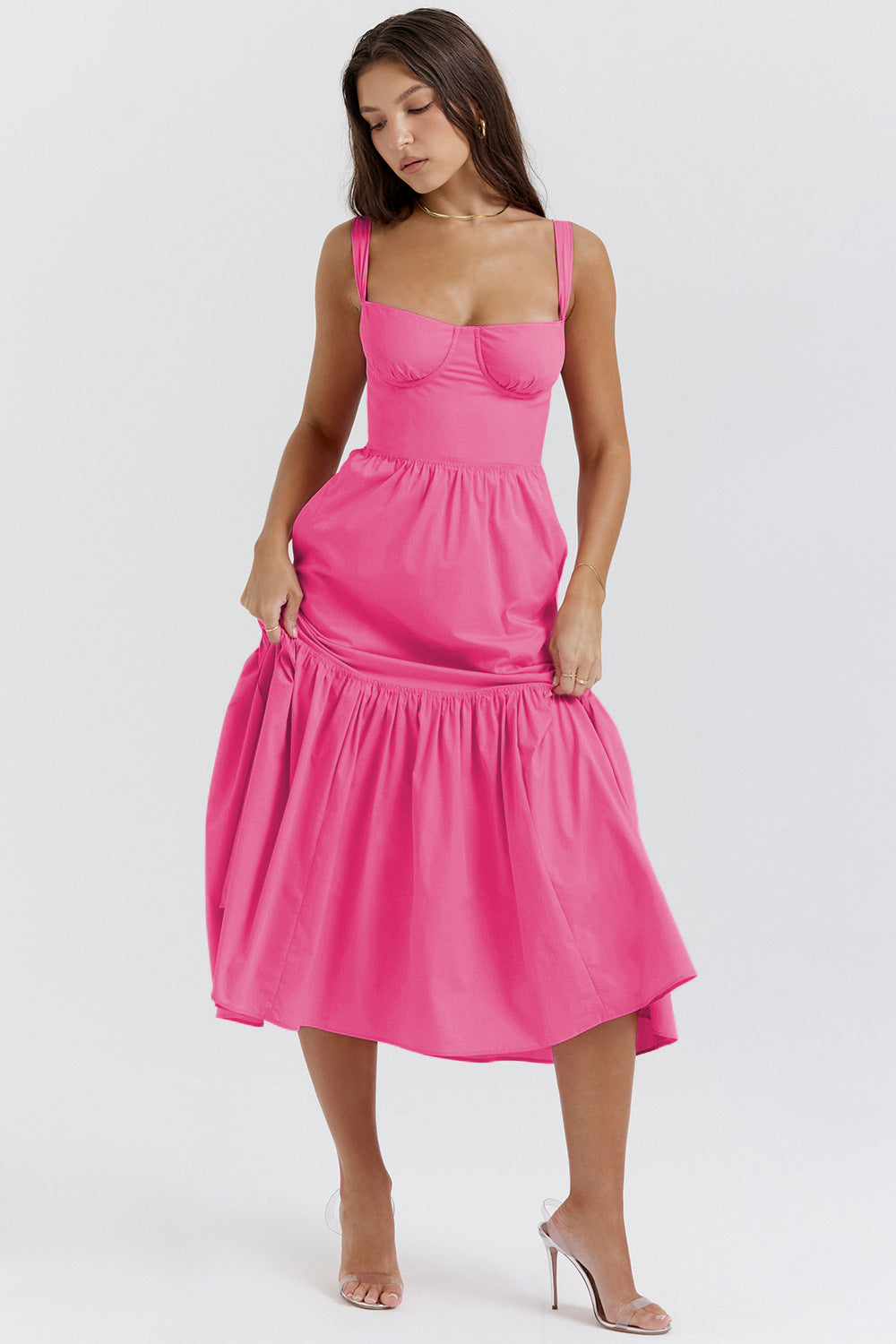 Floral Tiered A-Line Dress for Women