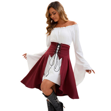 Renaissance Pirate Shirt - Medieval Halloween Costume Blouse for Women