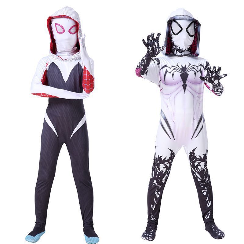 Halloween Kids Venom Gwen Cosplay Bodysuit