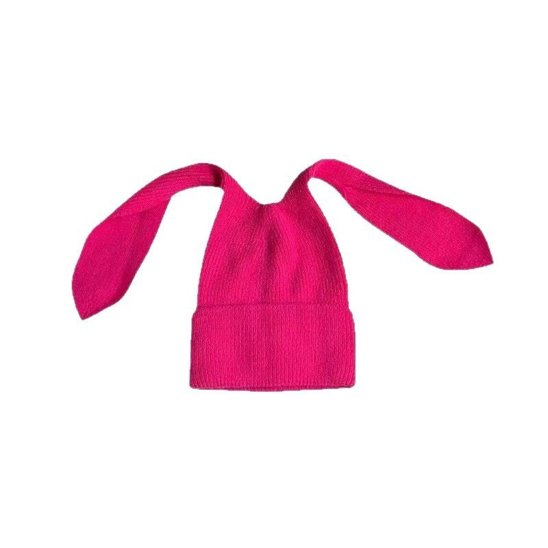 Long Ear Bunny Knit Hat – Winter Warm, Soft Faux Mink Yarn, Cute & Cozy Women’s Beanie