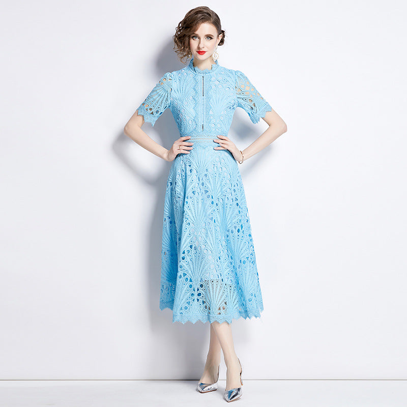 Elegant Vintage Lace Maxi Dress