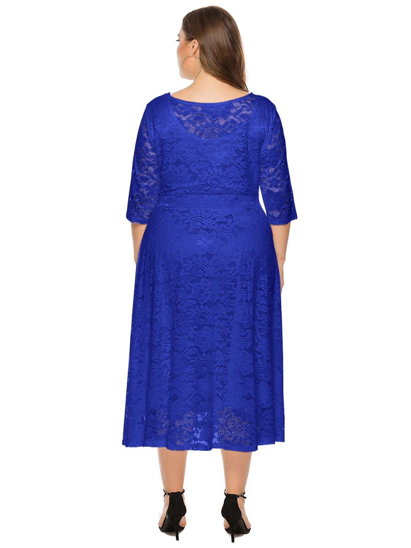 Plus Size Lace Evening Dress