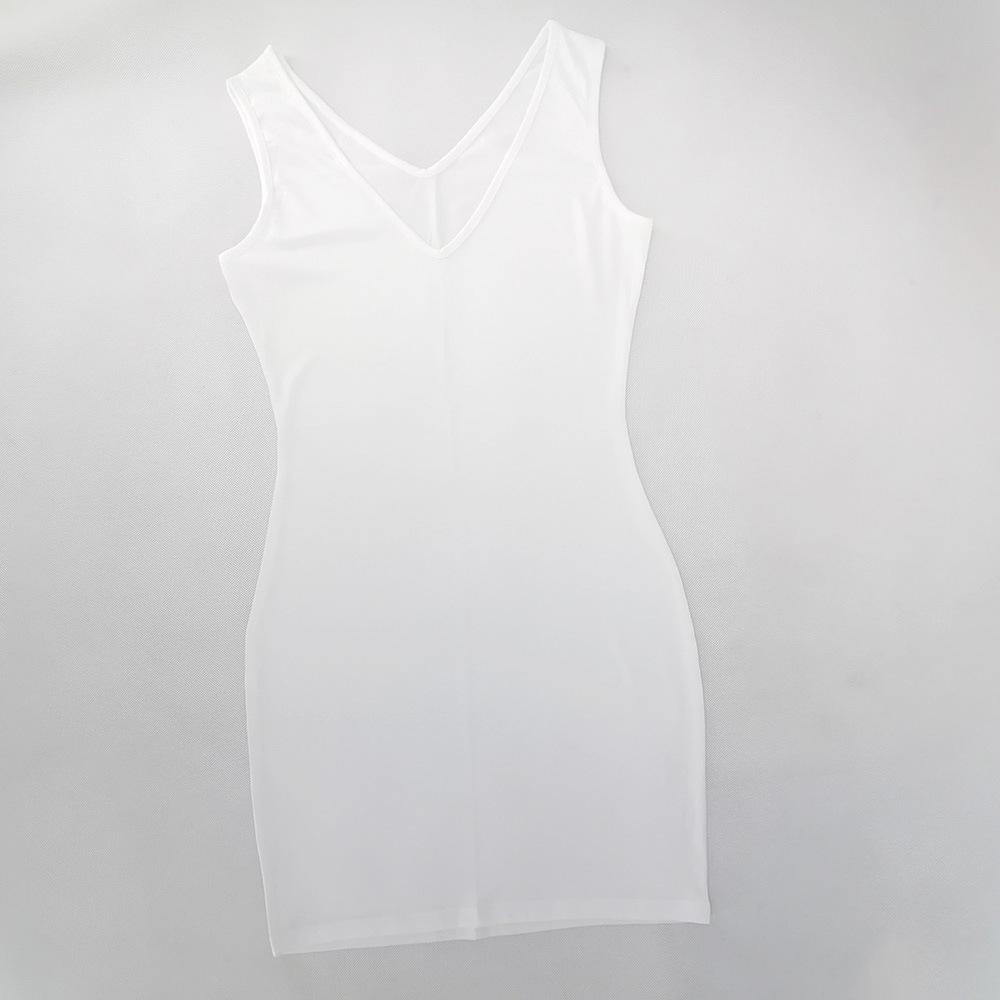 White Lace Trumpet Sleeves Women Party Dresses-Dresses-Free Shipping at meselling99