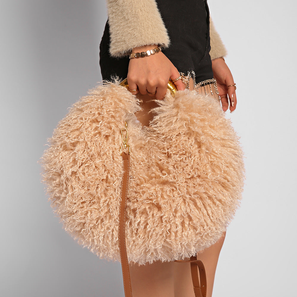 Women's Fuzzy Faux Fur Crossbody Bag