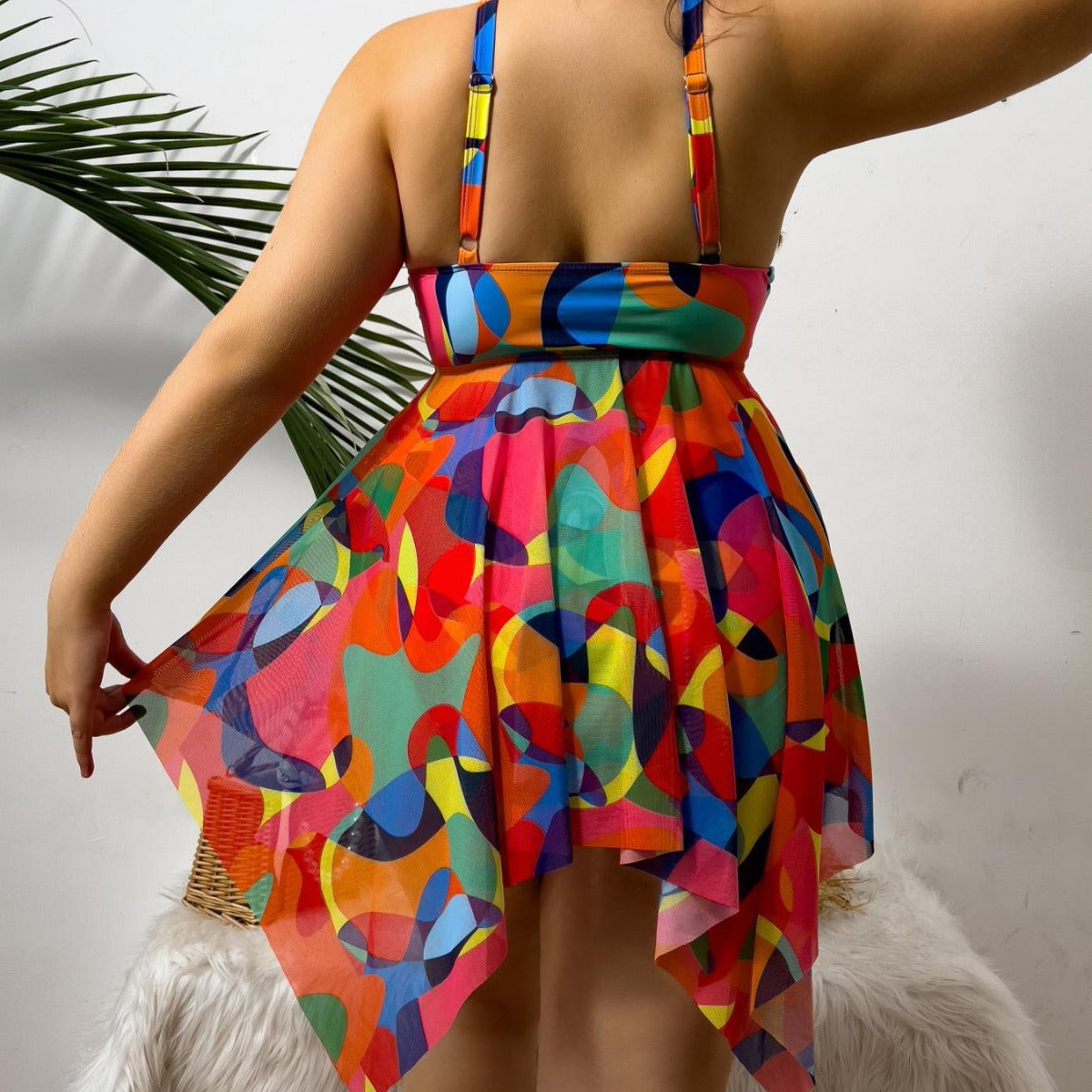 Plus Size High-Waisted Bikini  Suits