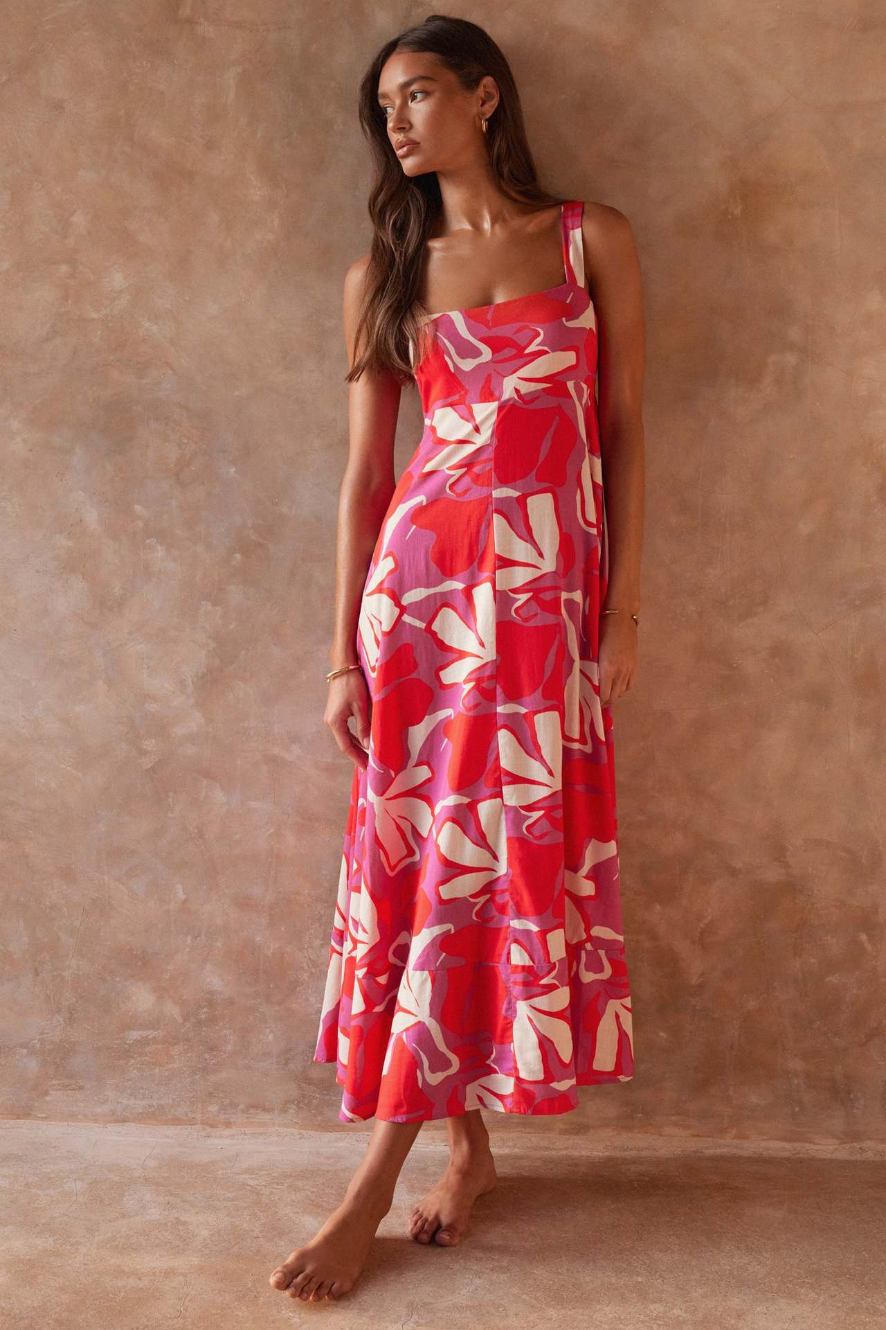 Casual Summer Floral Print Long Maxi Dresses