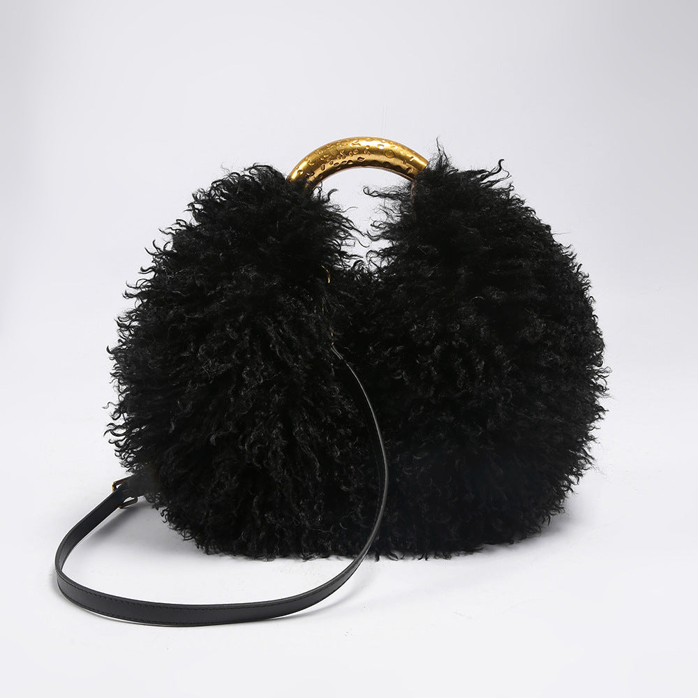 Women's Fuzzy Faux Fur Crossbody Bag
