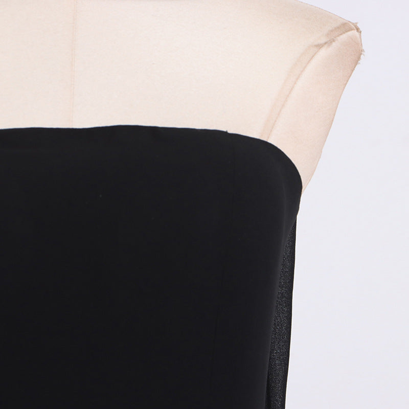 Designed Elegant Strapless Black Evening Dresses