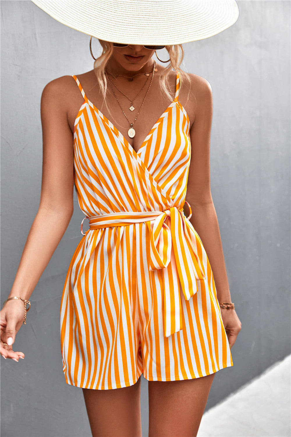 Sexy V Neck Summer Short Jumpsuits