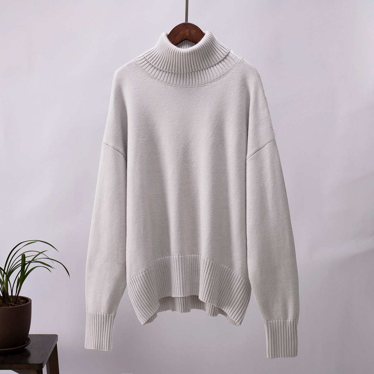 Classical High Neck Knitted Pullover Sweaters