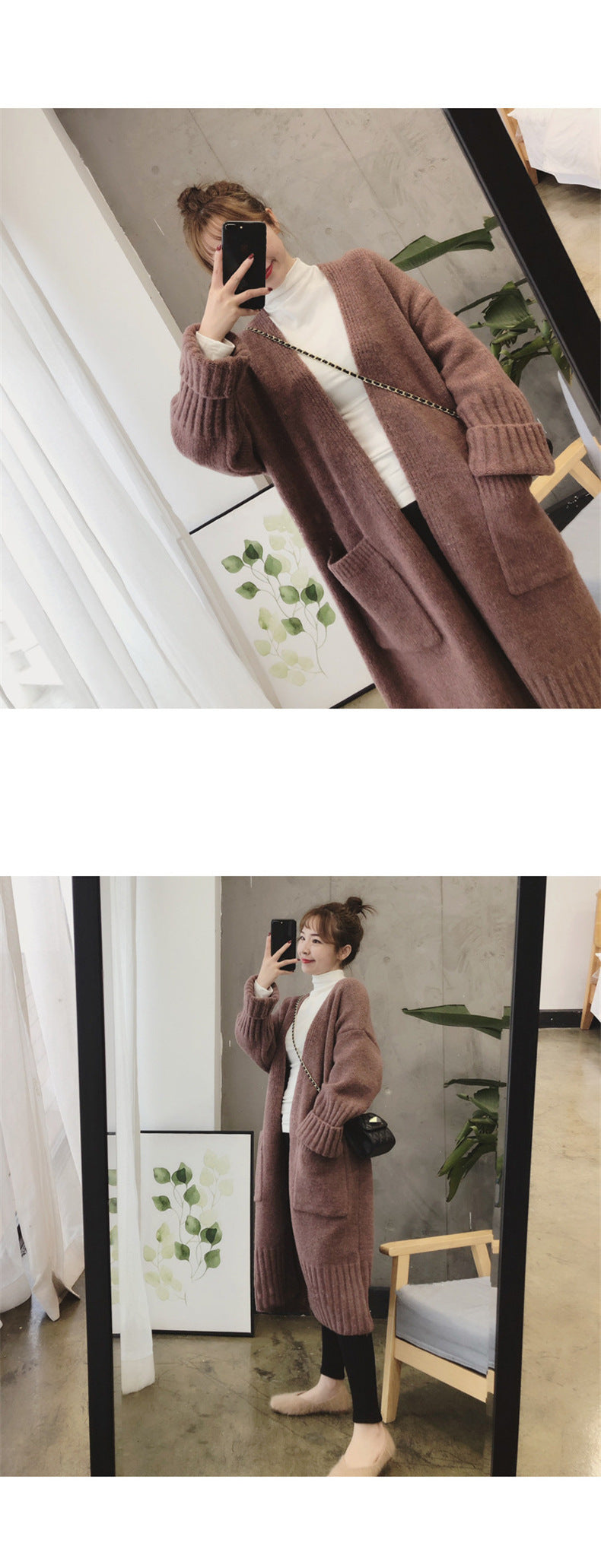 Casual Thick Long Knitted Cardigan Sweaters