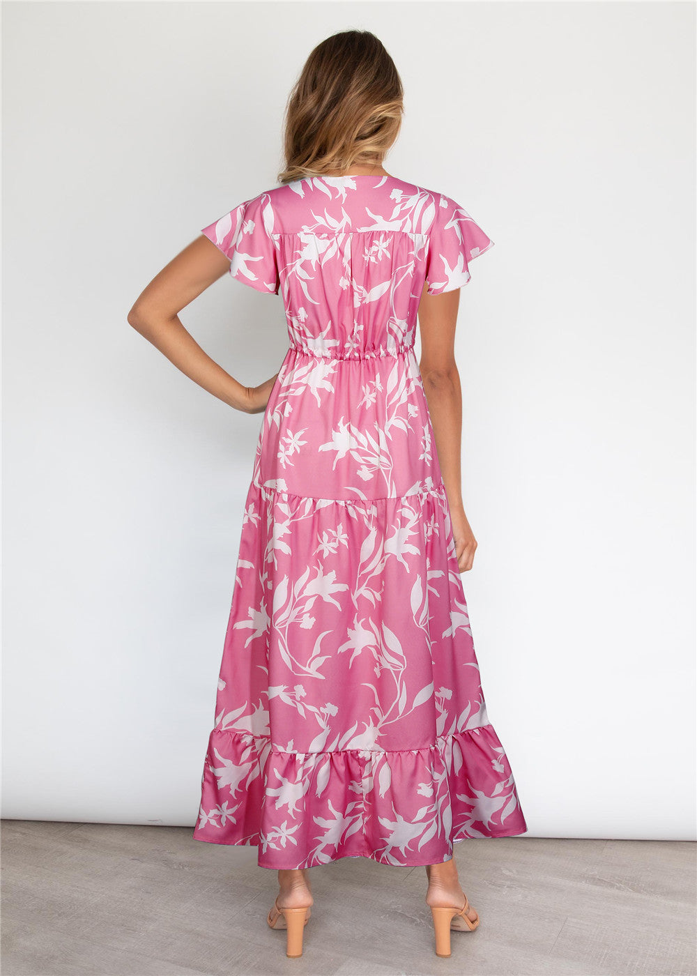 Summer Casual Foral Print Long Holiday Dresses