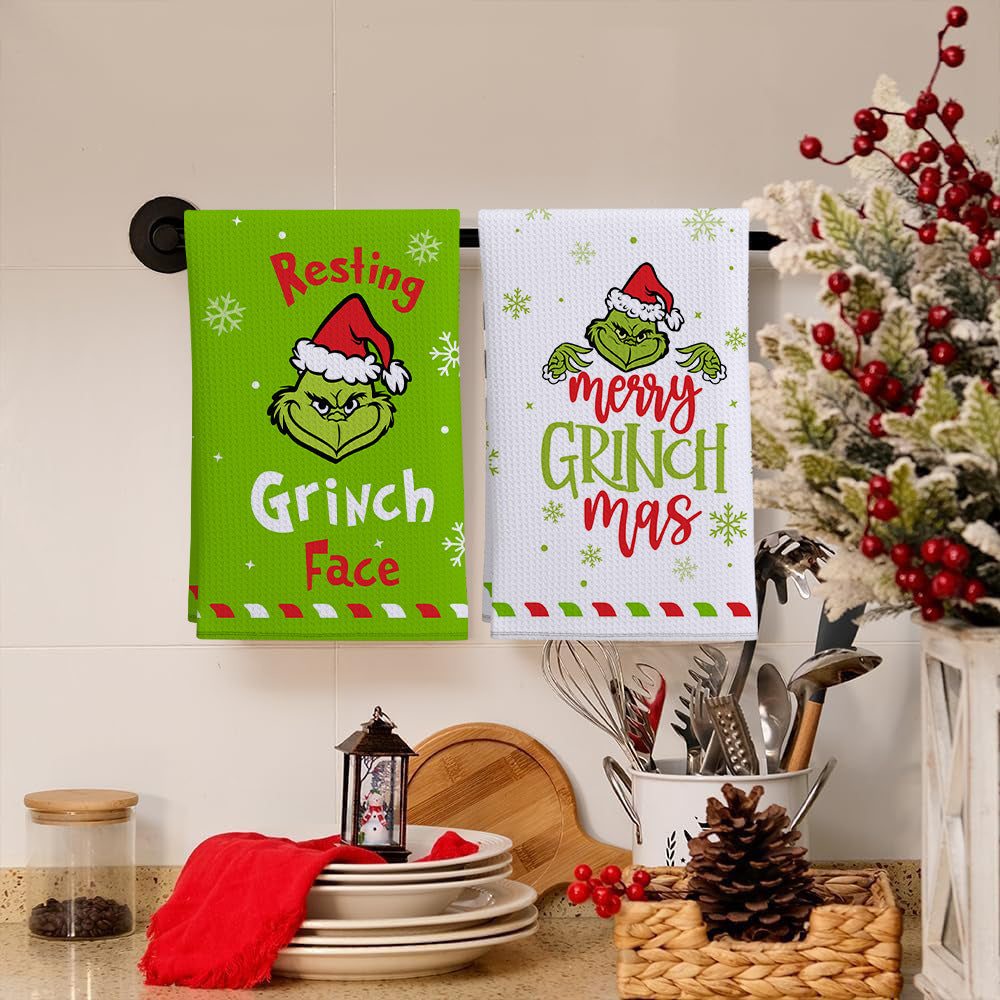 Grinch Christmas Kitchen Towel