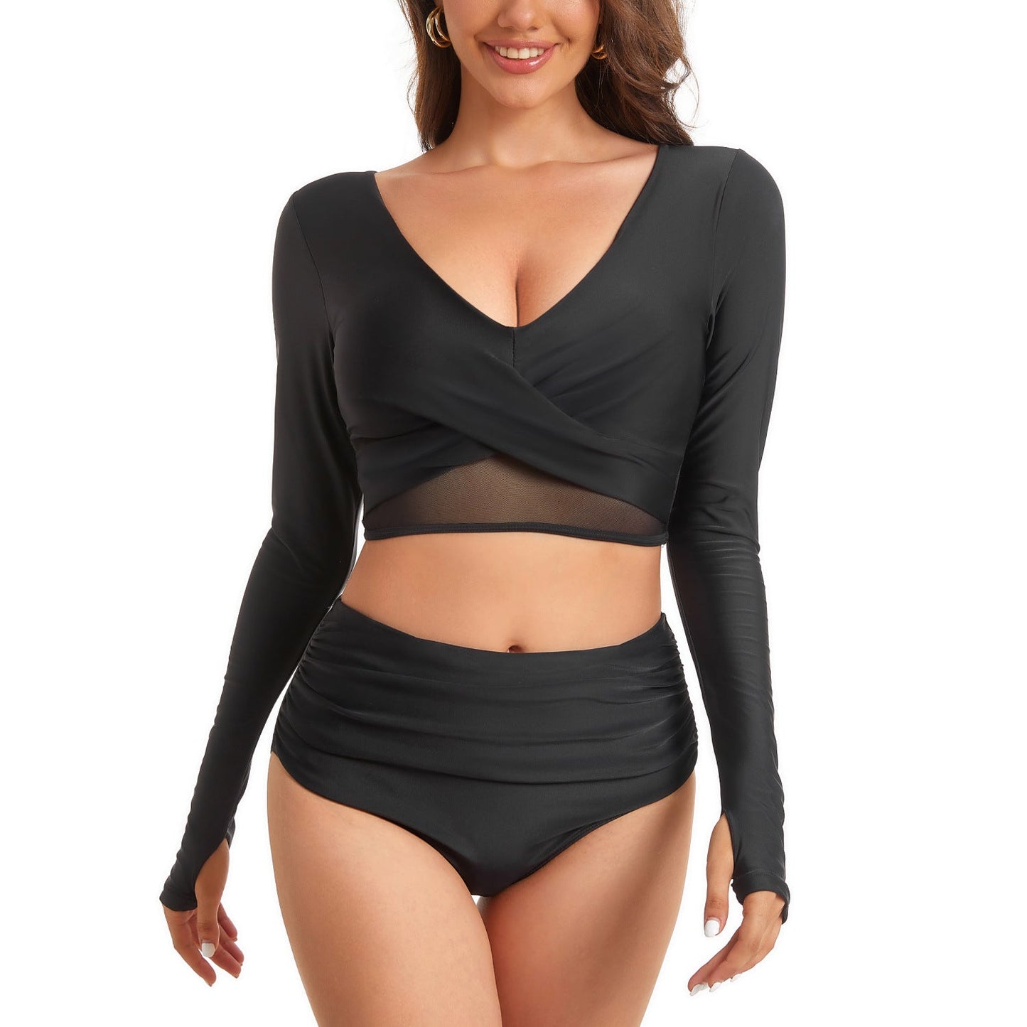 Sexy Long Sleeves Surfing Women Swimsuits