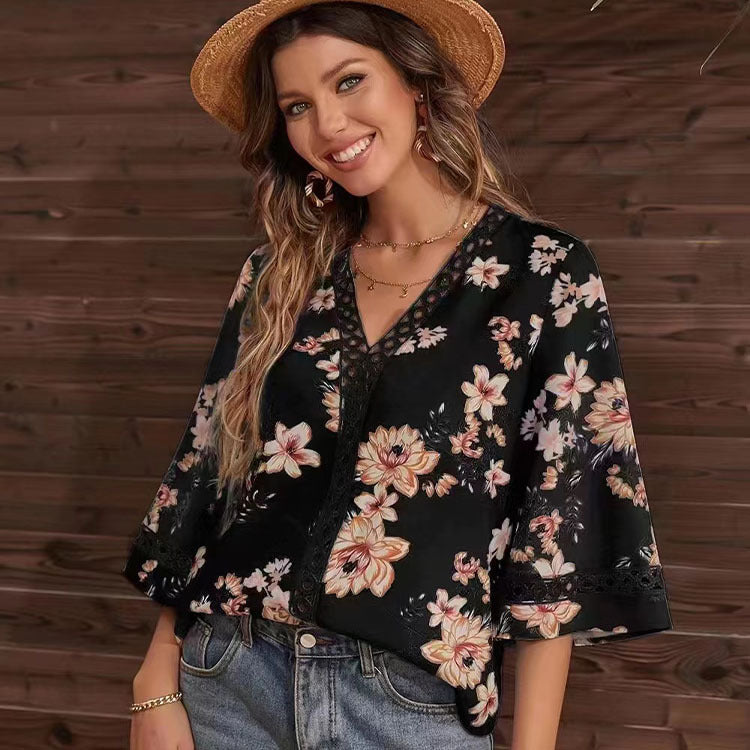 Summer Casual Women Blouses Shirts