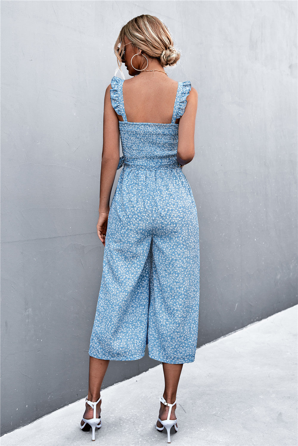 Summer Floral Print Women Jumpsuits