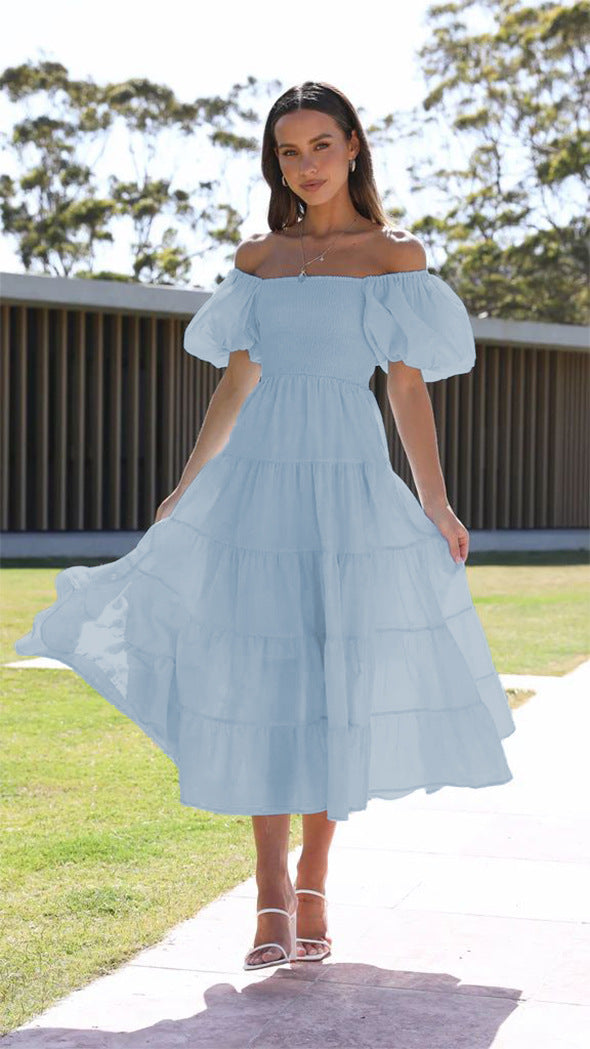 Women's Summer Bubble Sleeve Dress