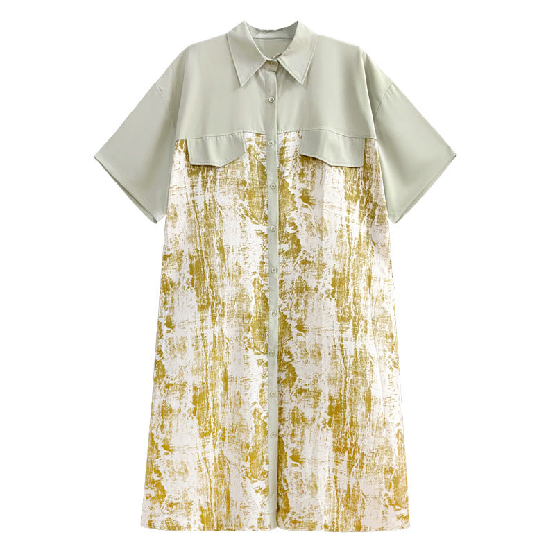 Summer Plus Sizes Long Shirts Dresses-Dresses-Green-One Size-Free Shipping at meselling99