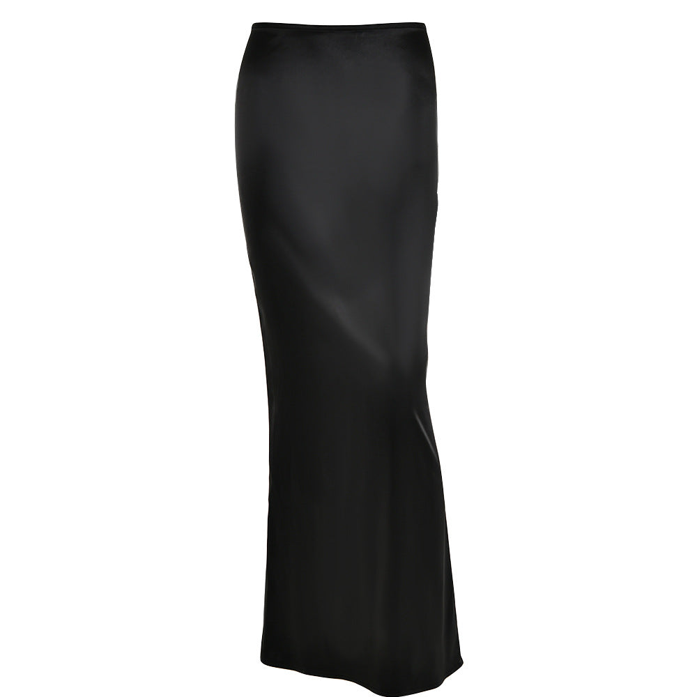 Sexy Women Satin Bodycon Summer Long Skirts