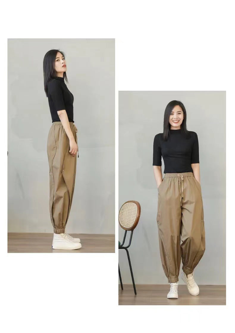 High-Waisted Cargo Jogger Pants
