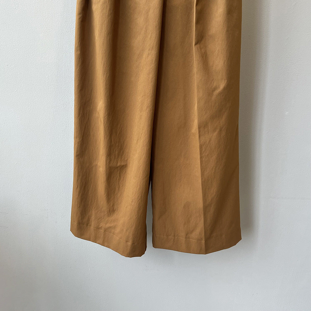 Designer Asymmetric Wrap-Waist Wide Leg Pants