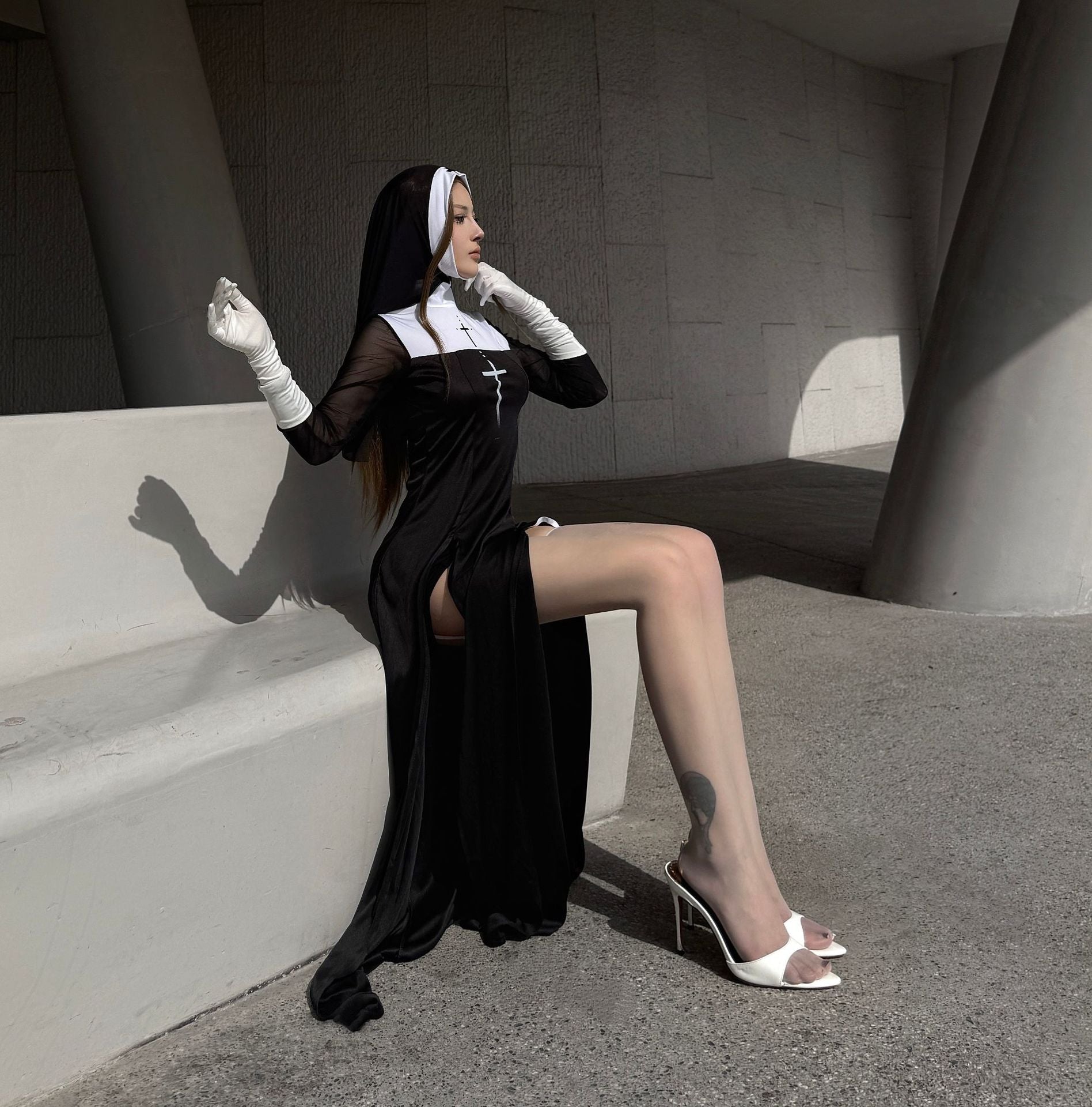 Sexy Nun Costume for Adults - Halloween & Cosplay Party Outfit