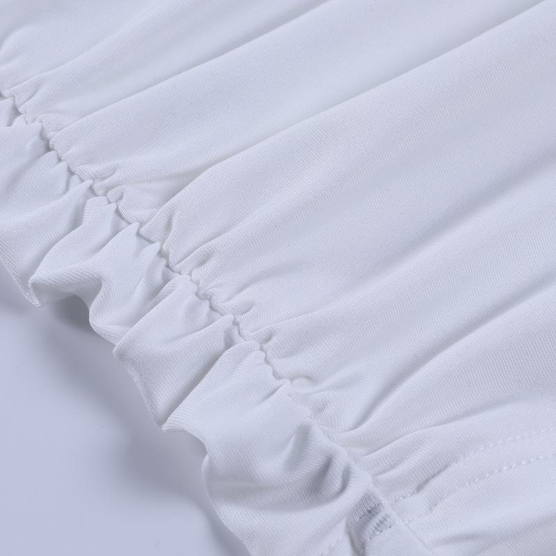 Sexy Pleated Strapless Short Slip Halter Dresses-Dresses-Free Shipping at meselling99