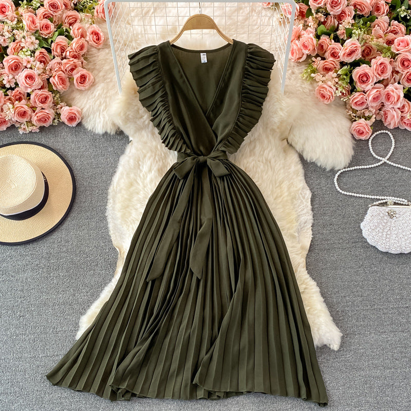 Elegant V Neck Women Long Dresses