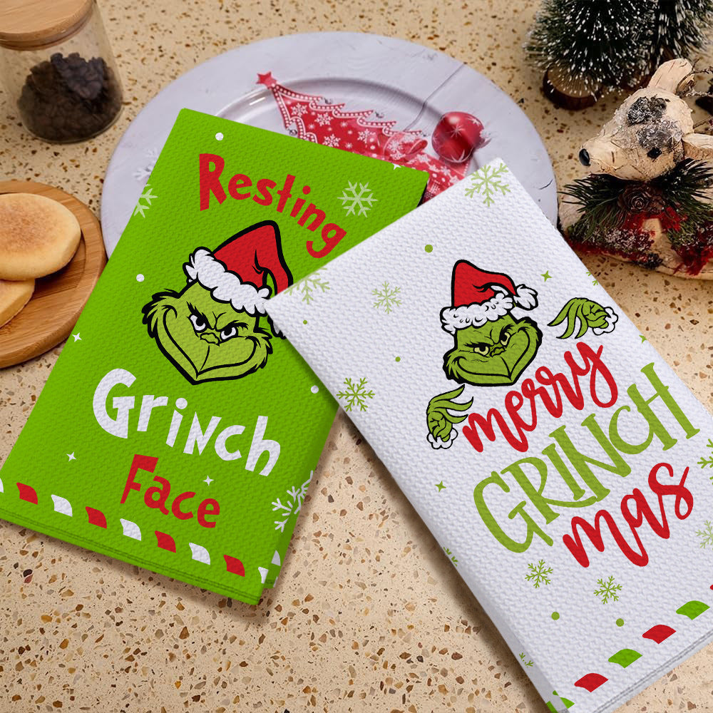 Grinch Christmas Kitchen Towel