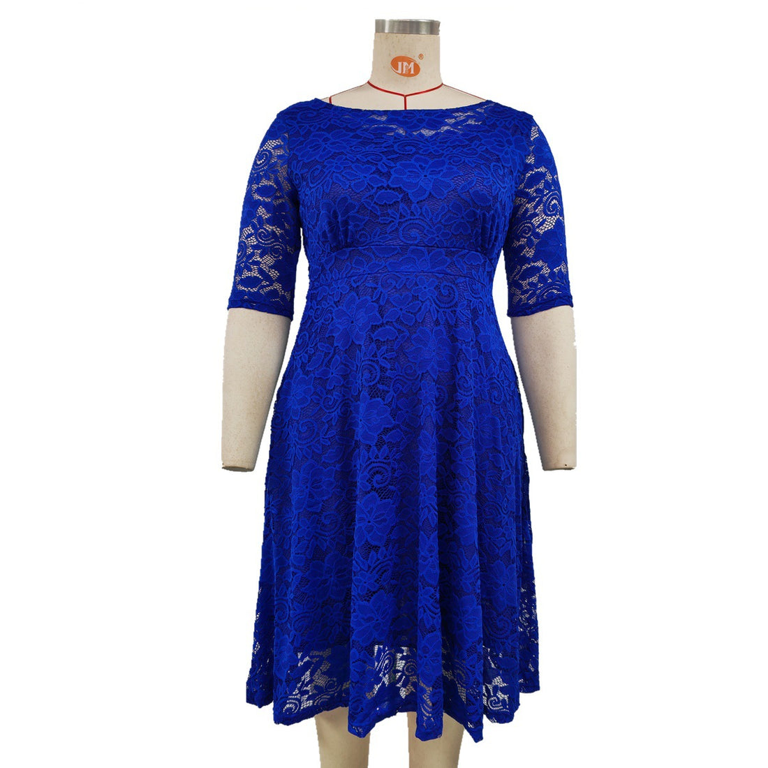 Plus Size Lace Evening Dress