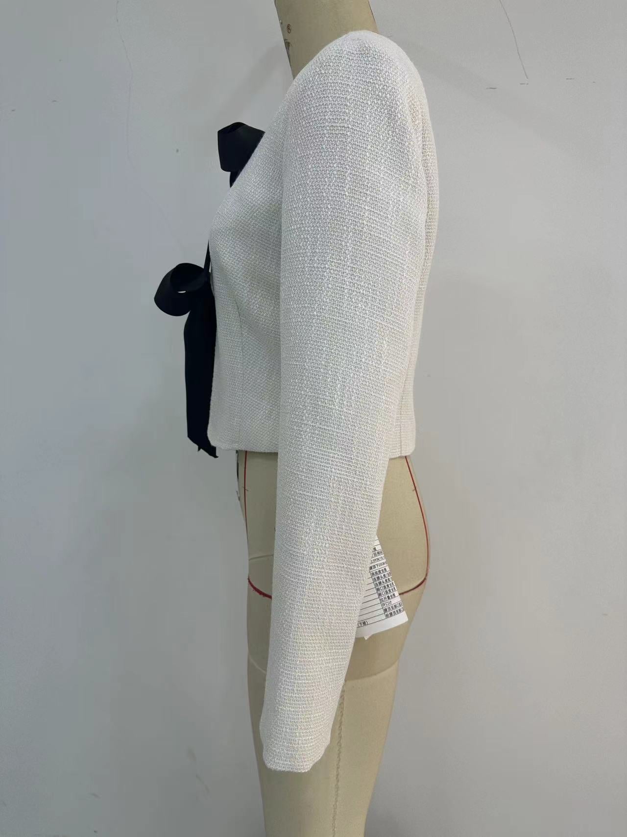 Fashion Irregular Bow Long Sleeves Blazers