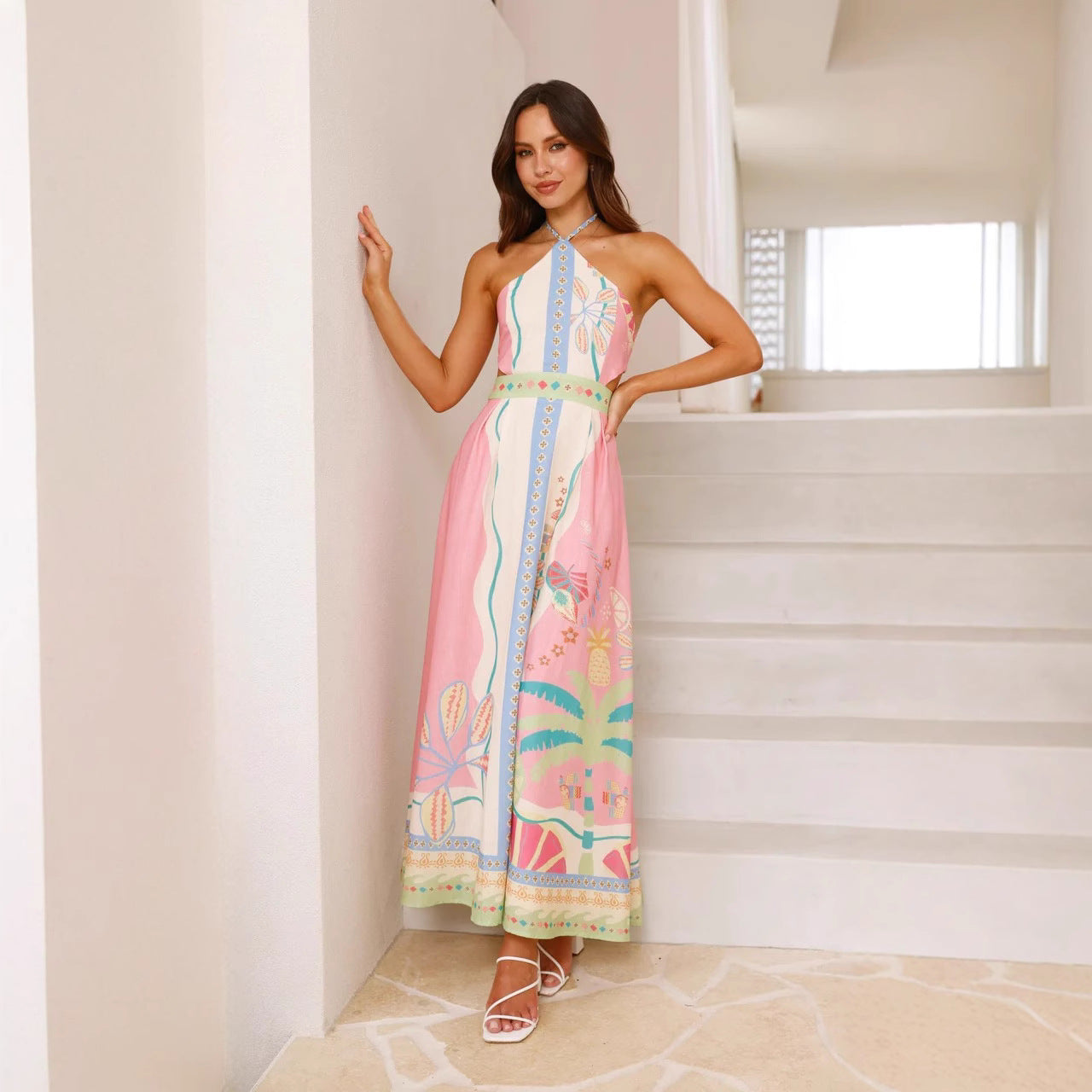 Sexy Strappy Backless Long Dress