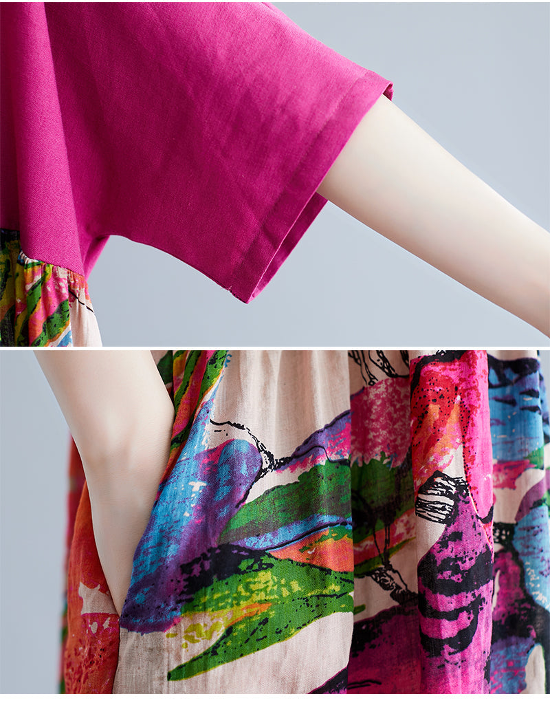 Summer Plus Sizes Dresses for Women-Dresses-Rose Red-One Size-Free Shipping at meselling99