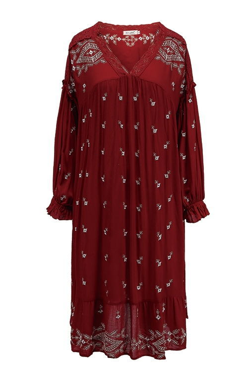 Bohemian Romantic Summer Doll Dress with Exquisite All-over Embroidery