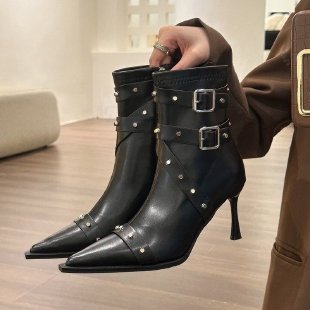 Sexy Peep Toe Rivet Plus Sizes Women Boots