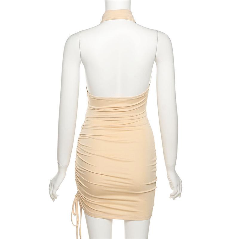 Sexy Halter Backless Summer Bodycon Dresses-Dresses-Free Shipping at meselling99