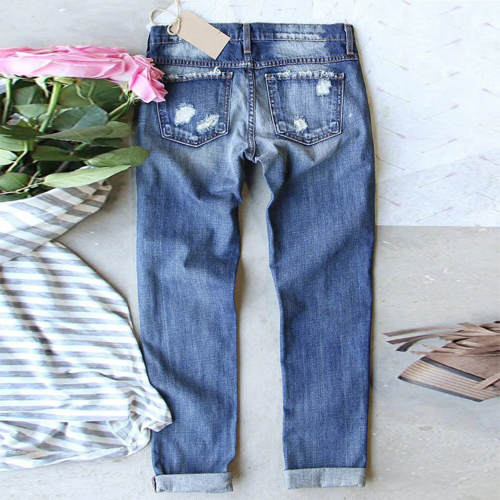 Women’s Mid-Rise Straight Leg Jeans for Halloween