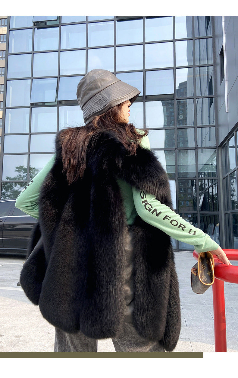 Fashion Artificial Fox Fur Vest